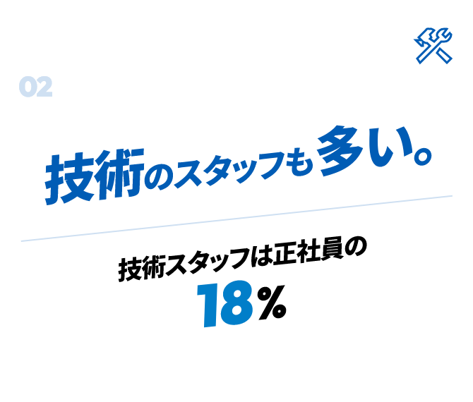 技術もスタッフも多い。