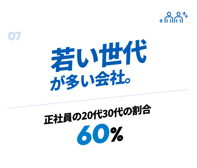 若い世代が多い会社。