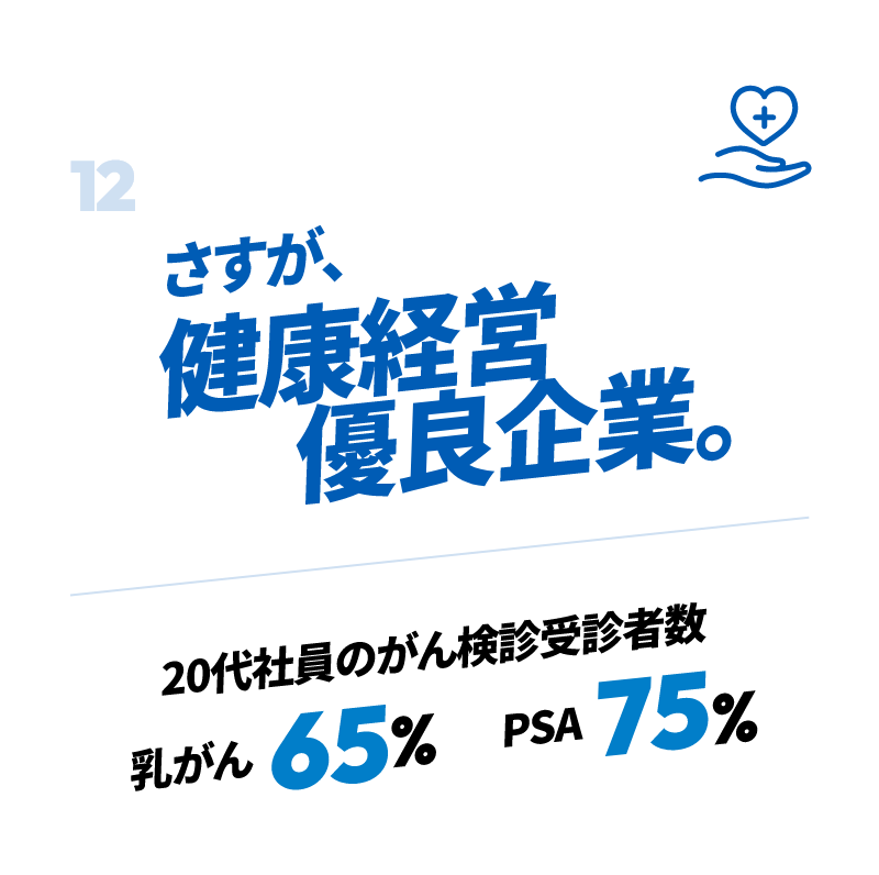 さすが、健康経営優良企業。